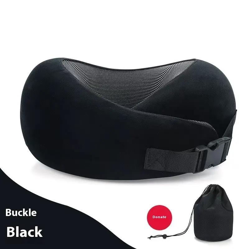 Soft Memory Foam Travel Neck Pillow U Shape Adjustable Support Comfortably Sleeping On Plane Car Office Noon Break by Dropshipman