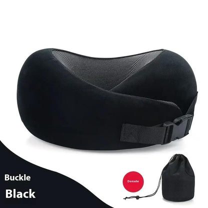 Soft Memory Foam Travel Neck Pillow U Shape Adjustable Support Comfortably Sleeping On Plane Car Office Noon Break by Dropshipman