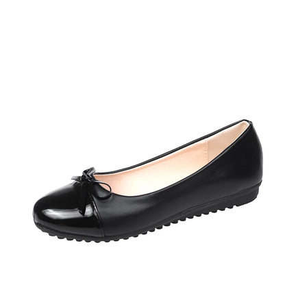 2026 New Fashion Ballerina Shoes Women's Flat Comfort Non-slip Loafers Leather Flats Elegant Bowknot Women's Single Shoes 35-43 by All Mart Bristol Ltd