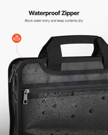 VEVOR Fireproof Document Bag, 1832 ℉ Heat Insulated Fireproof & Waterproof Bag, Portable Multi-Layer File Storage Security Organizer Home Office Travel Use, for Passports, Important Documents, Files by All Mart Bristol Ltd