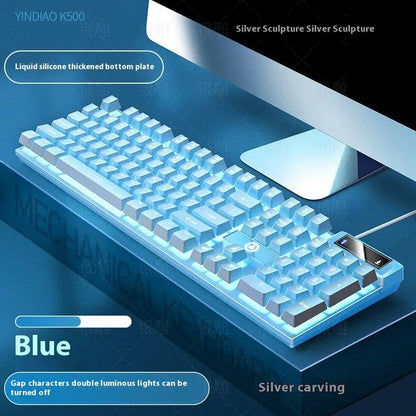 K500 Game Wired Color Matching Luminous Machinery Touch Desktop Computer Keyboard by Dropshipman
