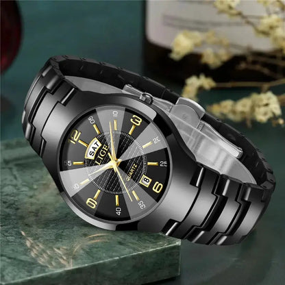 LIGE Fashion Elegant Women's Wristwatch Luxury Ceramics Strap Auto Date Week Waterproof Small Dial Quartz Watches for Woman Gift by All Mart Bristol Ltd