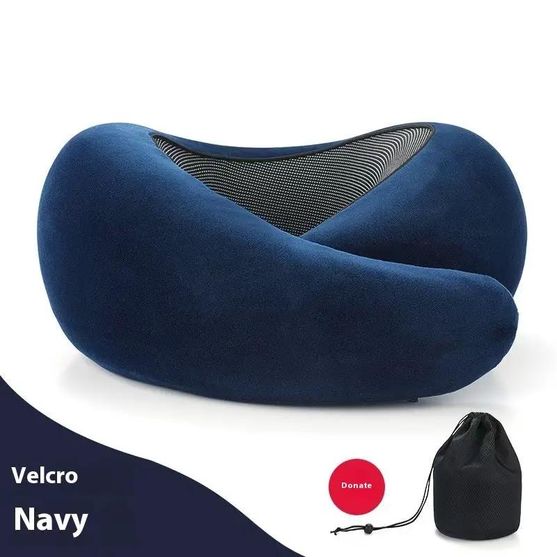 Soft Memory Foam Travel Neck Pillow U Shape Adjustable Support Comfortably Sleeping On Plane Car Office Noon Break by Dropshipman