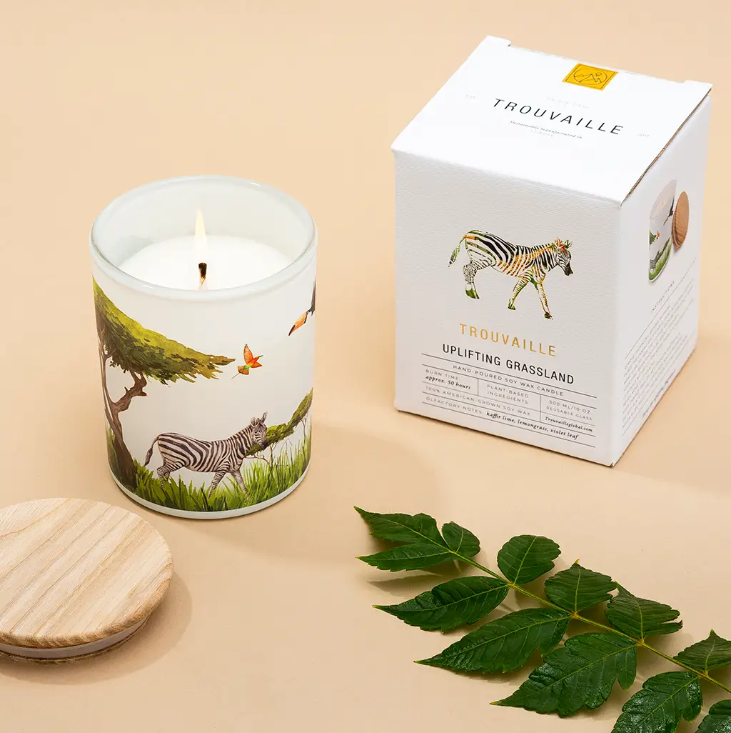 Save The Planet Scented Soy Wax Candle: Uplifting Grassland by All Mart Bristol Ltd