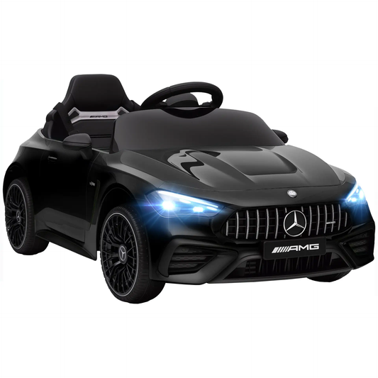 AIYAPLAY Licensed Mercedes AMG Kids Electric Car, 12V Ride On Car with Dual Motors, Remote Control for 3-6 Years, Black by All Mart Bristol Ltd