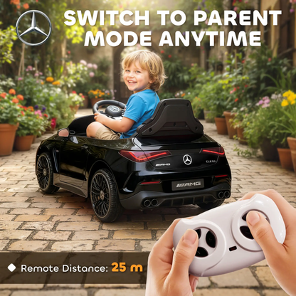 AIYAPLAY Licensed Mercedes AMG Kids Electric Car, 12V Ride On Car with Dual Motors, Remote Control for 3-6 Years, Black by All Mart Bristol Ltd
