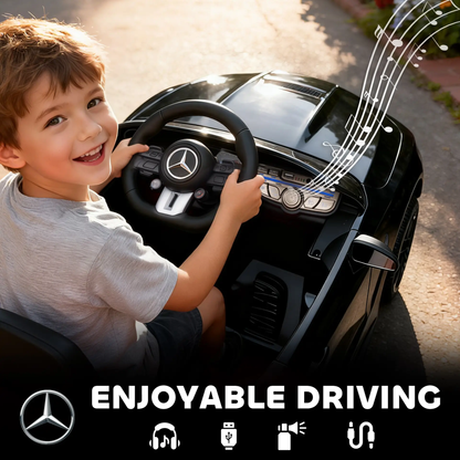AIYAPLAY Licensed Mercedes AMG Kids Electric Car, 12V Ride On Car with Dual Motors, Remote Control for 3-6 Years, Black by All Mart Bristol Ltd