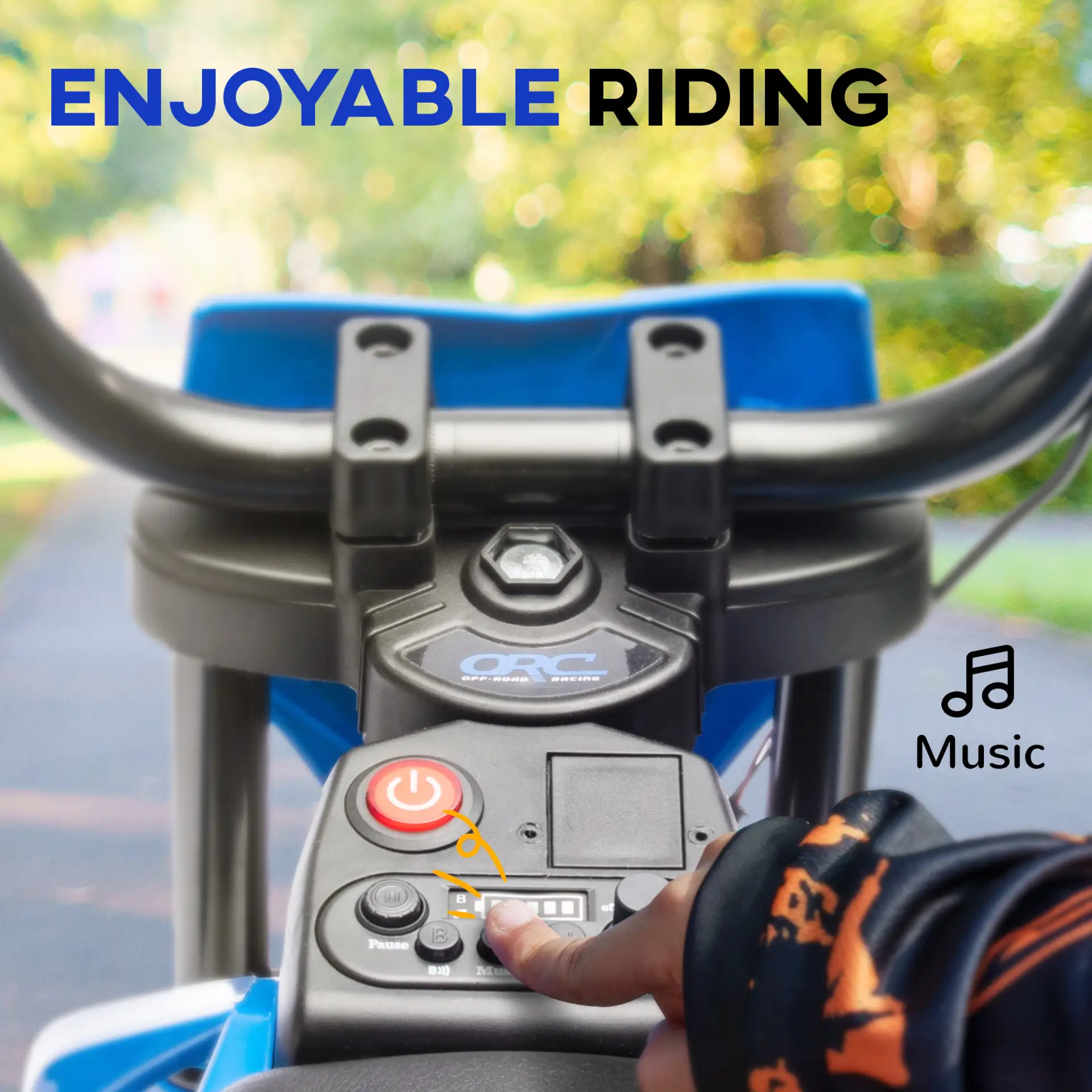 AIYAPLAY 12V Kids Electric Motorbike, Kids Electric Ride on motorcycle w/ Twist Grip Throttle, Training Wheels, Blue by All Mart Bristol Ltd