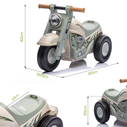 AIYAPLAY Foot To Floor Sliding Kids Ride On Car with Music, Bubble, for Toddler from 2 to 5 Years Old - Cream White by All Mart Bristol Ltd