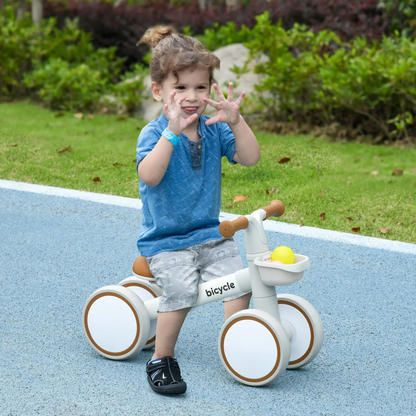 AIYAPLAY Kids Balance Bike for 1-3 Years Old with Adjustable Seat, Silent Wheels, White by All Mart Bristol Ltd