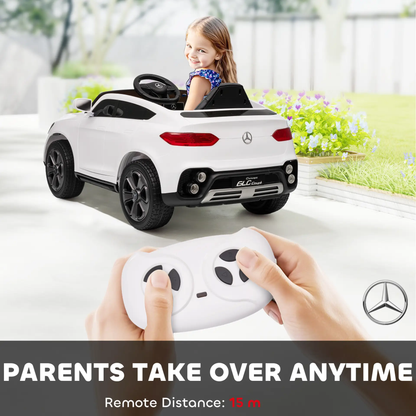 AIYAPLAY Mercedes-Benz GLC Licensed Kids Ride on Car with Remote Control, Soft Start, MP3, LED Headlights, White by All Mart Bristol Ltd