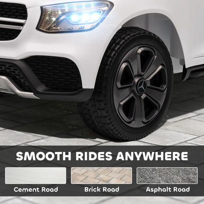 AIYAPLAY Mercedes-Benz GLC Licensed Kids Ride on Car with Remote Control, Soft Start, MP3, LED Headlights, White by All Mart Bristol Ltd