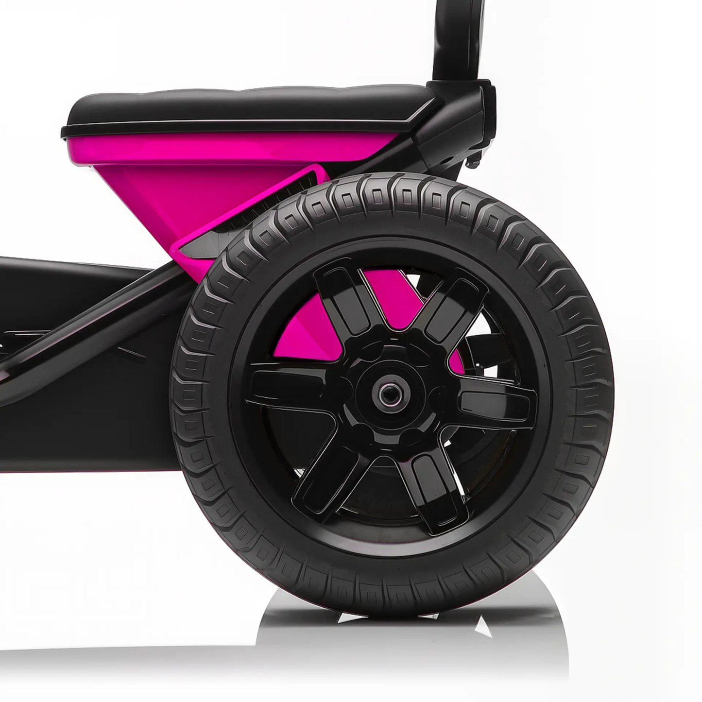 AIYAPLAY Pedal Go Kart for Kids 2-5 Years, with Silent EVA Wheels, Metal Frame, Pink by All Mart Bristol Ltd