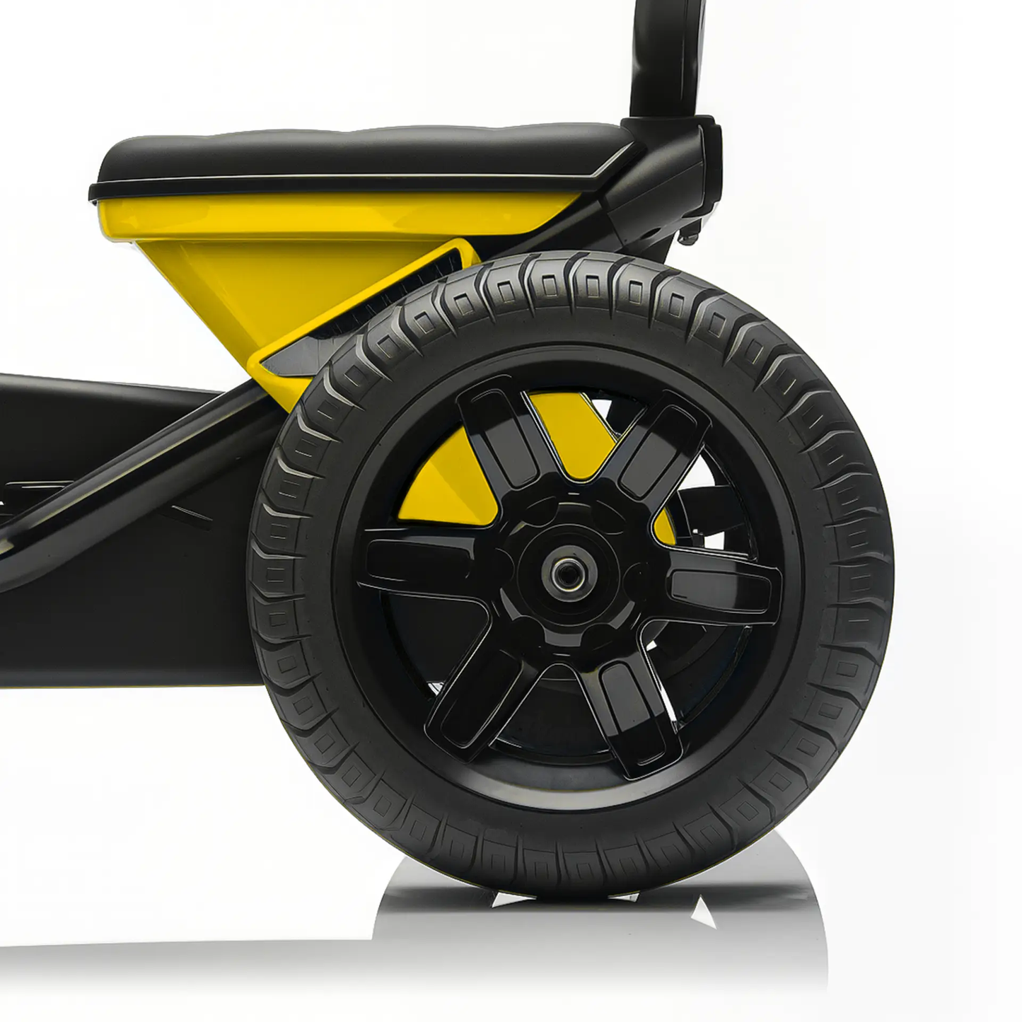 AIYAPLAY Pedal Go Kart for Kids 2-5 Years, with Silent EVA Wheels, Metal Frame, Yellow by All Mart Bristol Ltd