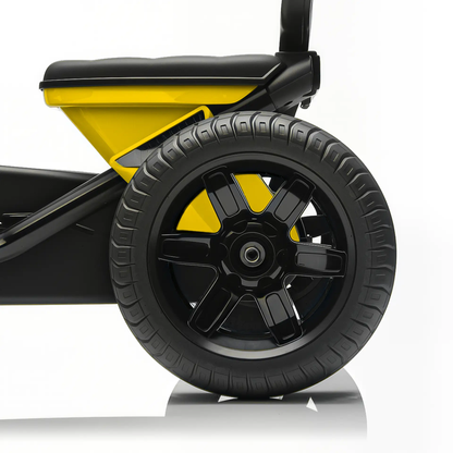 AIYAPLAY Pedal Go Kart for Kids 2-5 Years, with Silent EVA Wheels, Metal Frame, Yellow by All Mart Bristol Ltd