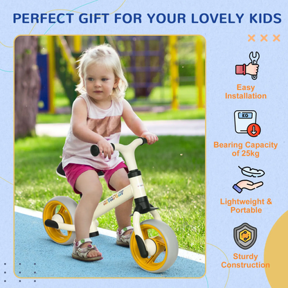 AIYAPLAY 8" Balance Bike, Lightweight Training Bike for Children, with Adjustable Seat, EVA Wheels, Easy installation - Orange by All Mart Bristol Ltd