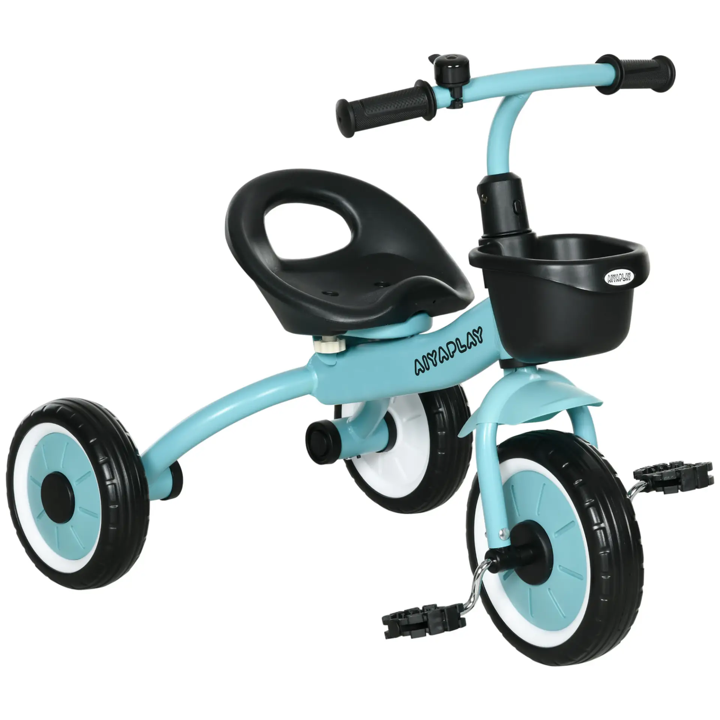 AIYAPLAY Kids Trike, Tricycle, with Adjustable Seat, Basket, Bell, for Ages 2-5 Years - Blue by All Mart Bristol Ltd
