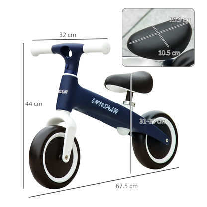 AIYAPLAY Baby Balance Bike, with Adjustable Seat, for 1.5-3 Years - Blue by All Mart Bristol Ltd