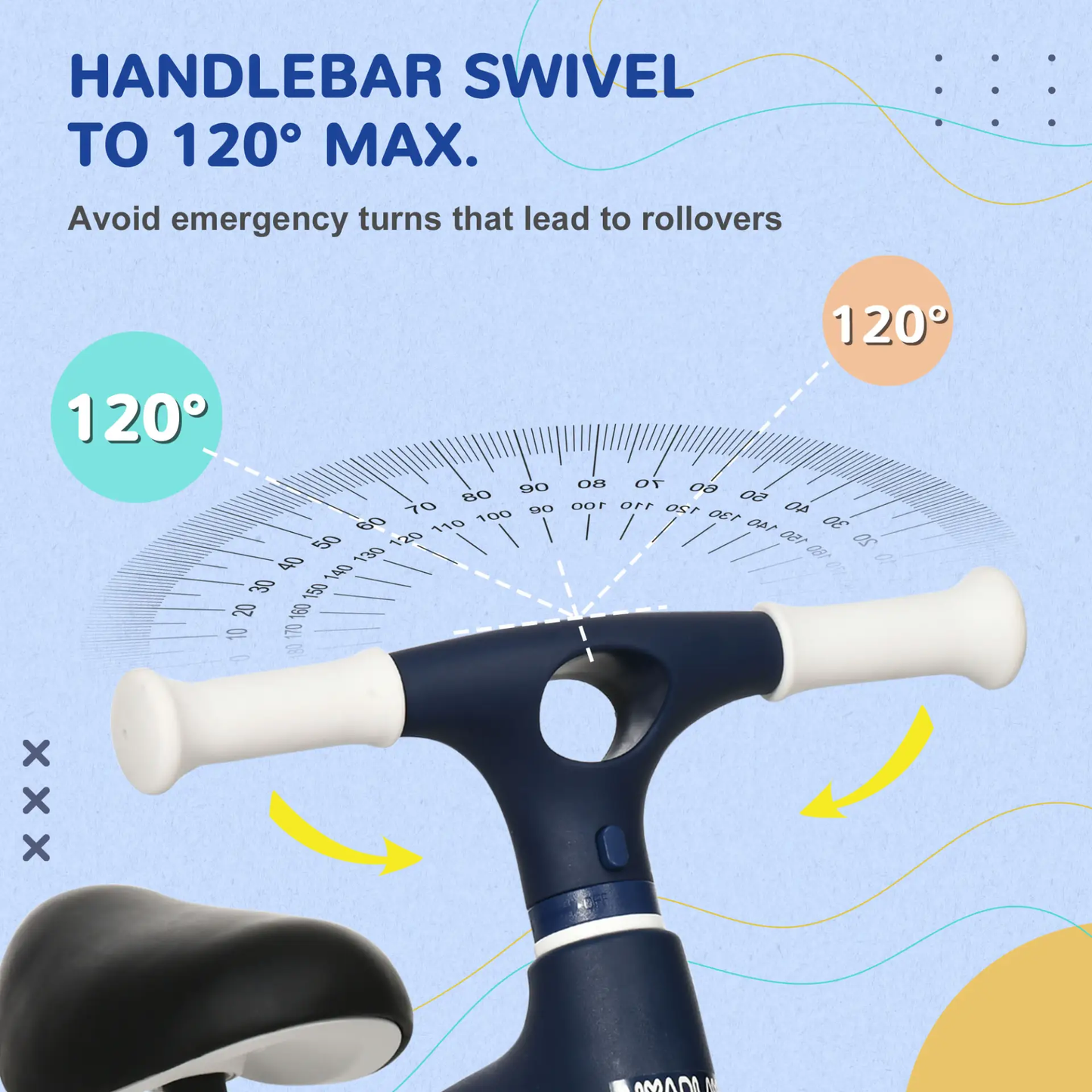 AIYAPLAY Baby Balance Bike, with Adjustable Seat, for 1.5-3 Years - Blue by All Mart Bristol Ltd