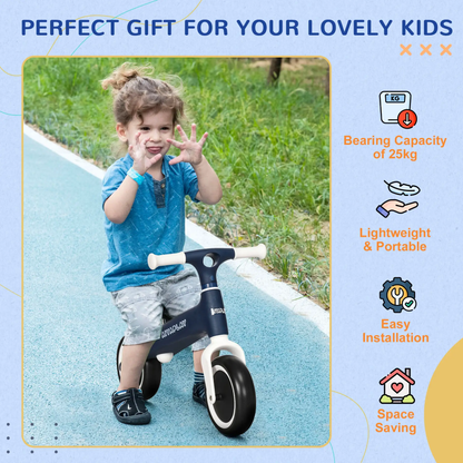 AIYAPLAY Baby Balance Bike, with Adjustable Seat, for 1.5-3 Years - Blue by All Mart Bristol Ltd