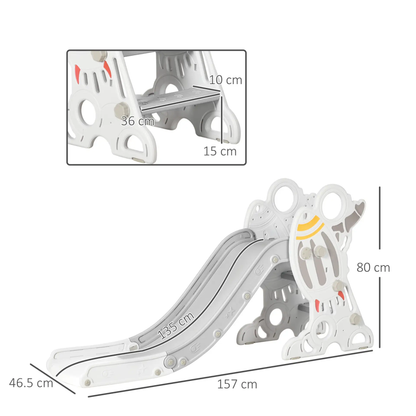 AIYAPLAY Space-Themed Baby Slide Freestanding Slide for Kids, for Ages 1.5-3 Years - Grey by All Mart Bristol Ltd