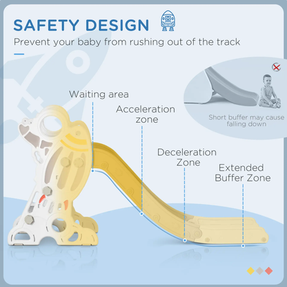 AIYAPLAY Space-Themed Baby Slide Freestanding Slide for Kids, for Ages 1.5-3 Years - Grey by All Mart Bristol Ltd