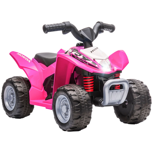 AIYAPLAY Honda Licensed Kids Electric Quad Bike, 6V ATV Ride On for Ages 1.5-3 Years, Pink by All Mart Bristol Ltd