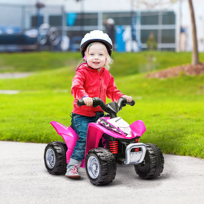 AIYAPLAY Honda Licensed Kids Electric Quad Bike, 6V ATV Ride On for Ages 1.5-3 Years, Pink by All Mart Bristol Ltd