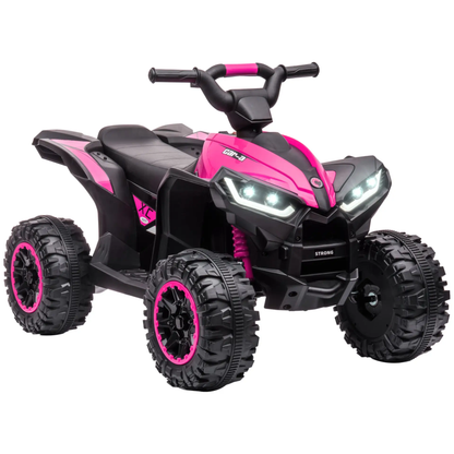 HOMCOM 12V Ride-On Quad Bike w/ Music, Horn, for Ages 3-5 Years - Pink by All Mart Bristol Ltd
