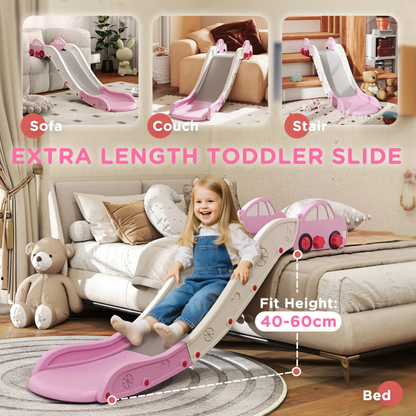 AIYAPLAY Kids Slide for Bed, Sofa, with Extended Length, Easy to assemble and Store, Pink by All Mart Bristol Ltd