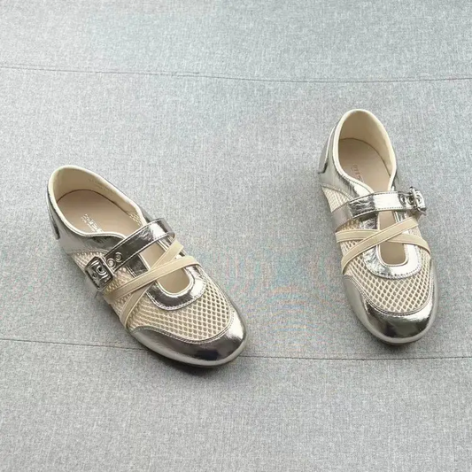2026 Summer New Korean Style Hollow Mesh Mary Jane Shoes For Women, Fashion Versatile Comfort Soft Flat Loafers by Dropshipman