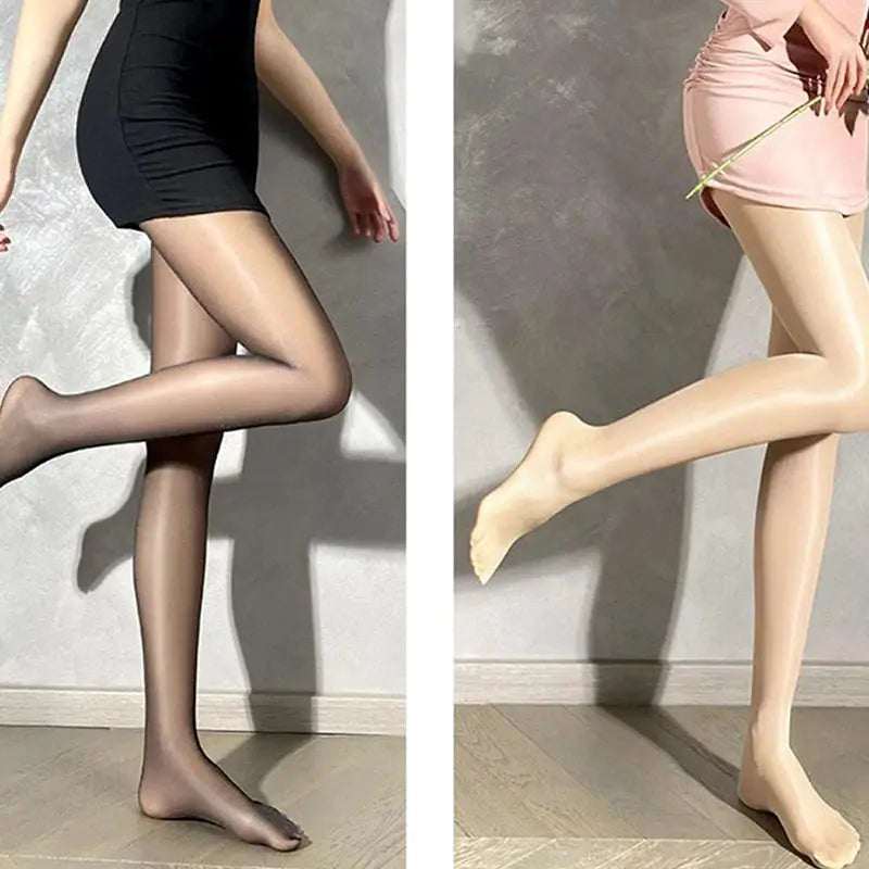 Sexy Shiny Glossy Pantyhose Smooth Horse Oil Socks Anti-Hook Gloss Pantyhose High Waist Aurora Stockings Ultra-thin Long Socks by All Mart Bristol Ltd