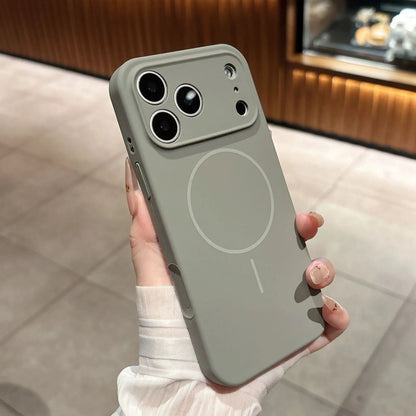 Applicable To 17 Fine Circle Magnetic Phone Case Liquid Silicone by Dropshipman