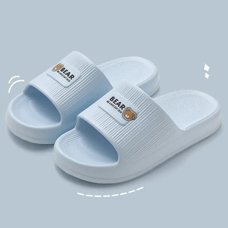 Lightweight Soft Sole Home Slippers Women Indoor Comfortable Platform Cloud Slippers Woman Non Slip Couple Bathroom Slides Shoes by All Mart Bristol Ltd