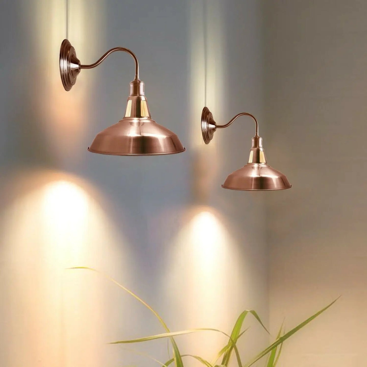 Copper Wall Light 30 cm Barn Slotted Shade Modern Style High Polished Wall Sconce~3627 by LEDSone