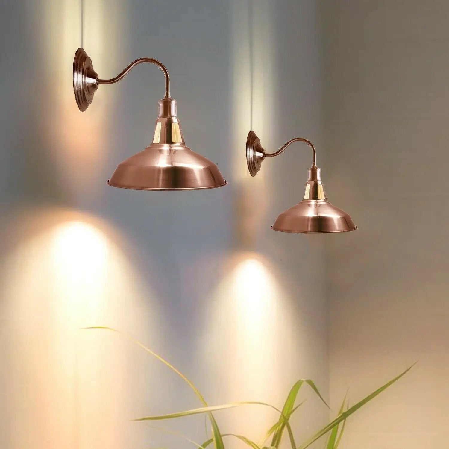 Copper Wall Light 30 cm Barn Slotted Shade Modern Style High Polished Wall Sconce~3627 by LEDSone