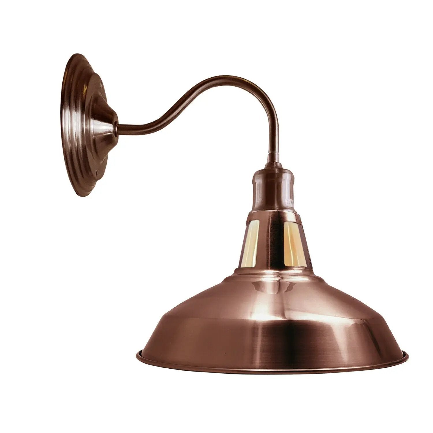 Copper Wall Light 30 cm Barn Slotted Shade Modern Style High Polished Wall Sconce~3627 by LEDSone