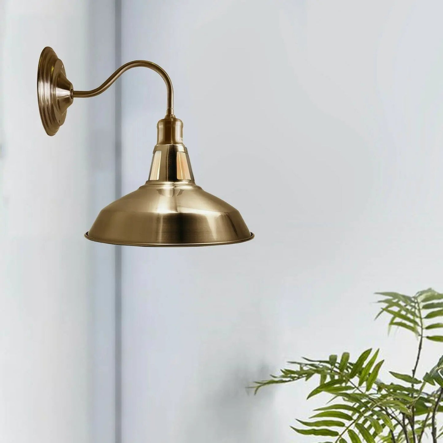 Vintage Retro Industrial Yellow Brass Wall Light Shade Modern Style High Polished Wall Sconce~3626 by LEDSone