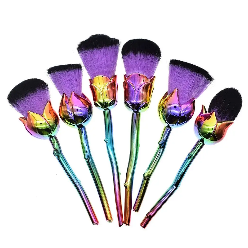 Beauty and the Beast-Inspired Rose Makeup Brushes with Glossy Handles by Aquarius