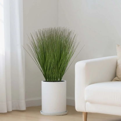 VEVOR Artificial Grass Plant, 686mm Faux Onion Grass Fake Greenery Shrubs Plant, Premium PVC for Indoor Outdoor House Home Garden Office Room Décor, Housewarming, 8 Pack Green by All Mart Bristol Ltd