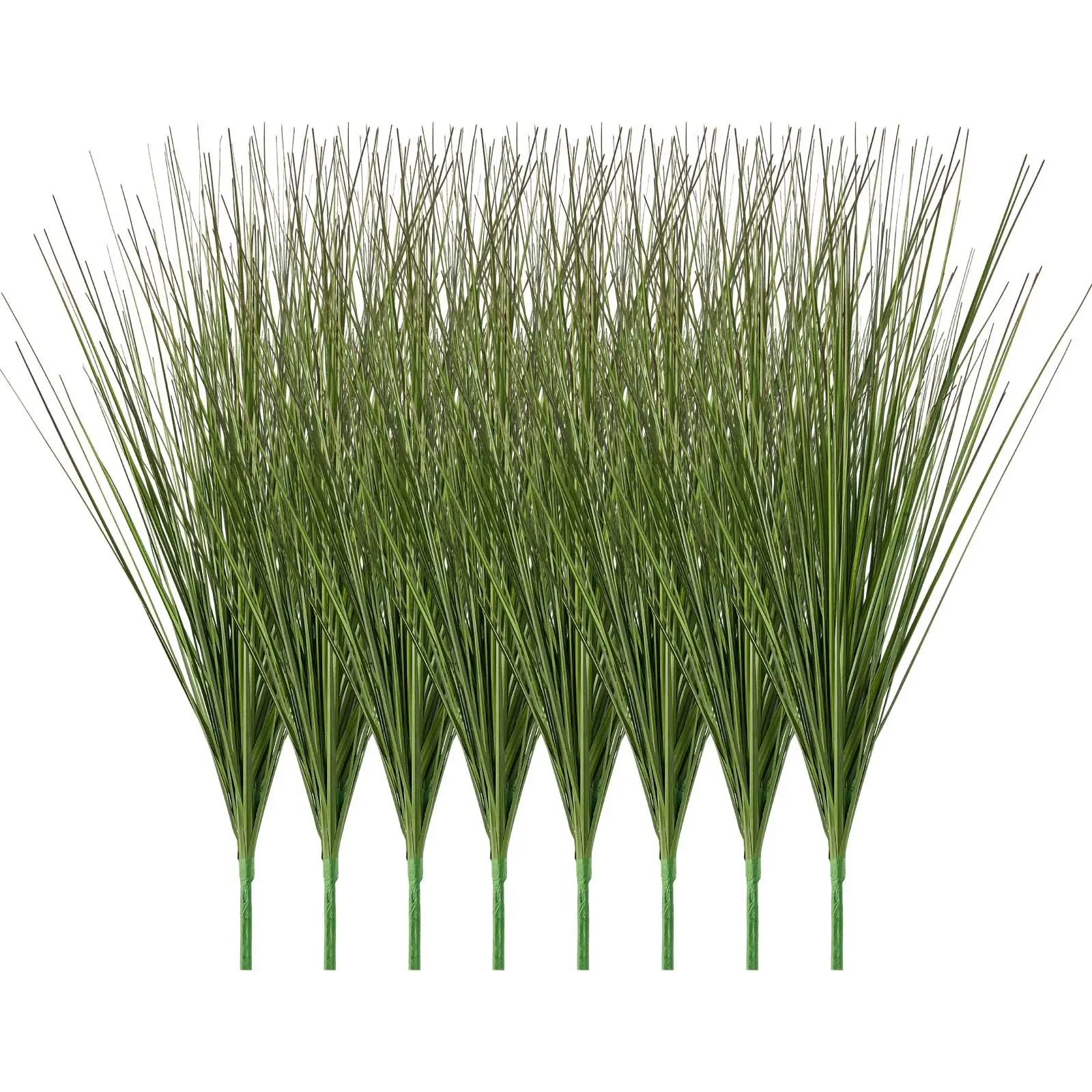 VEVOR Artificial Grass Plant, 686mm Faux Onion Grass Fake Greenery Shrubs Plant, Premium PVC for Indoor Outdoor House Home Garden Office Room Décor, Housewarming, 8 Pack Green by All Mart Bristol Ltd