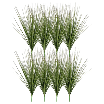 VEVOR Artificial Grass Plant, 686mm Faux Onion Grass Fake Greenery Shrubs Plant, Premium PVC for Indoor Outdoor House Home Garden Office Room Décor, Housewarming, 8 Pack Green by All Mart Bristol Ltd