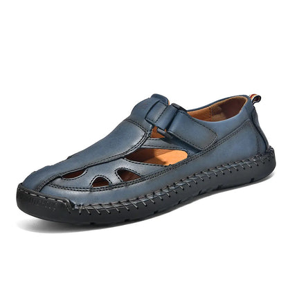 Breathable Hand-Sewn Mens Closed-Toe Sandals by Dropshipman