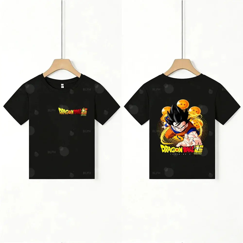 Kids T - Shirt Dragon Ball Goku & Great Ape Print, Cartoon Anime - Themed Casual Cotton Tee for Boys Girls, Cool Graphic Childre by All Mart Bristol Ltd