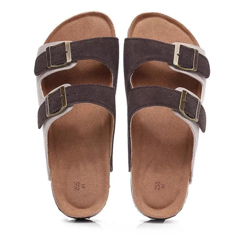 Genuine Leather Cork Slippers Women's Fashion by Dropshipman