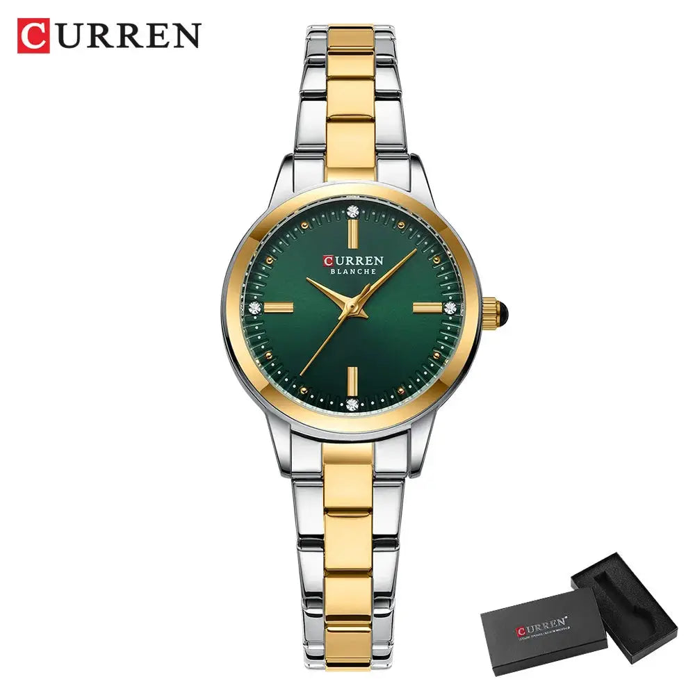 CURREN Women's Stainless Steel Strap Watch Perfect Blend of Minimalism and Fashion for Elegant Daily Wear with Box by All Mart Bristol Ltd