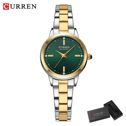 CURREN Women's Stainless Steel Strap Watch Perfect Blend of Minimalism and Fashion for Elegant Daily Wear with Box by All Mart Bristol Ltd