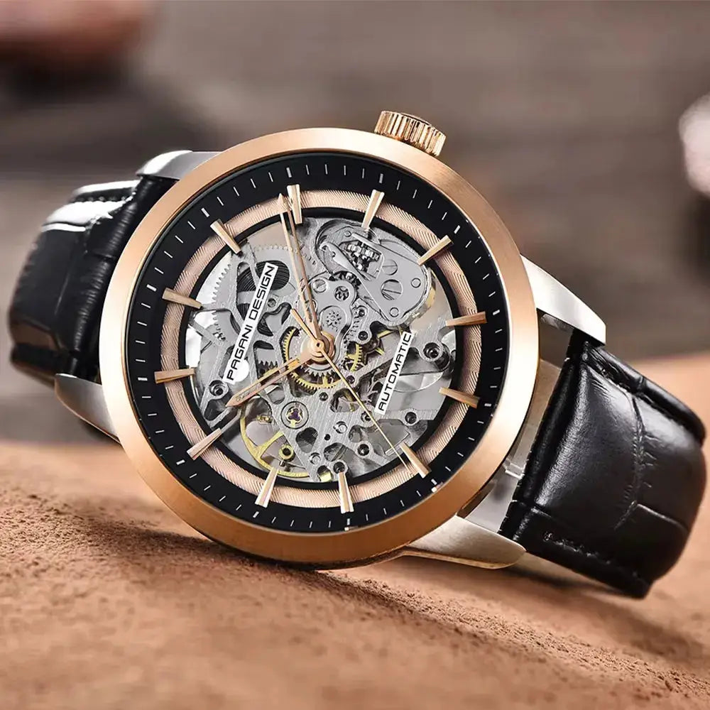 PAGANI DESIGN Hollow Men Watch Stainless Steel Waterproof 43mm Automatic Wristwatch Top Brand Mechanical Watch Men Gift Watches by All Mart Bristol Ltd