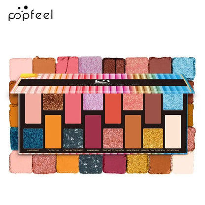 16 Color Glitter Eyeshadow Palette Waterproof by Cashymart
