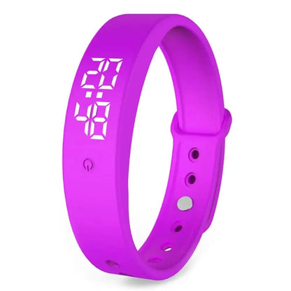 LED Digital Smart Bracelet Waterproof Smart Clock Smartband with Body Temperature Monitor Smart Band Vibration Alarm Reminder by All Mart Bristol Ltd